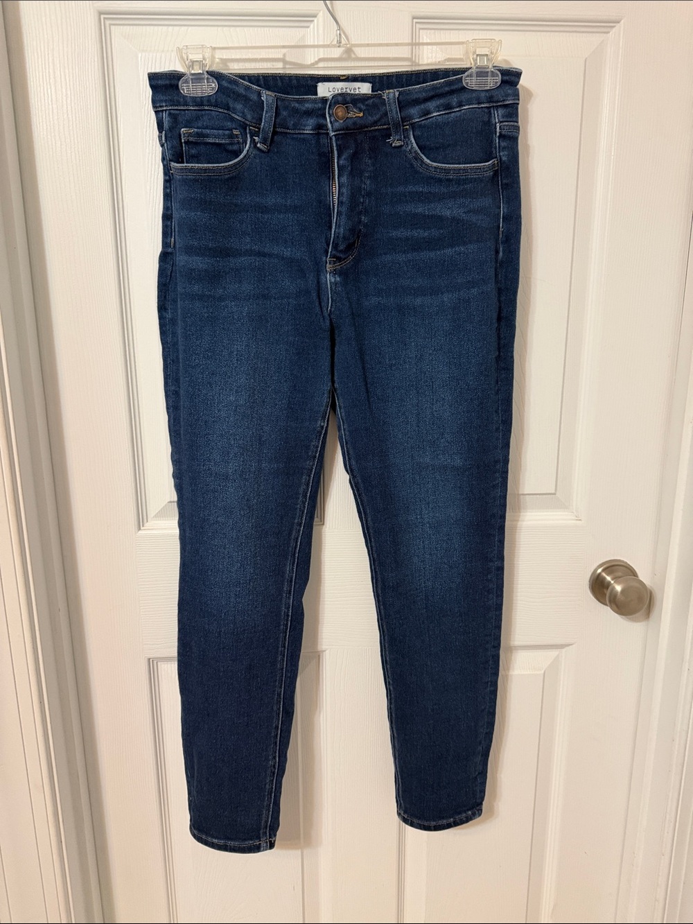 Lovervet by Vervet Mid-Rise Dark Wash Skinny Jeans